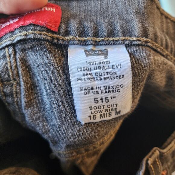 Levi's Nouveau Boot Cut Stretch | Sz 16 Miss M | Black Jeans 34W - Picture 4 of 10